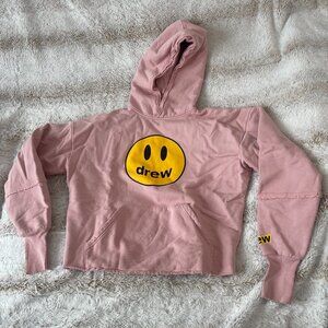 drew house mascot deconstructed hoodie in dusty rose XXS